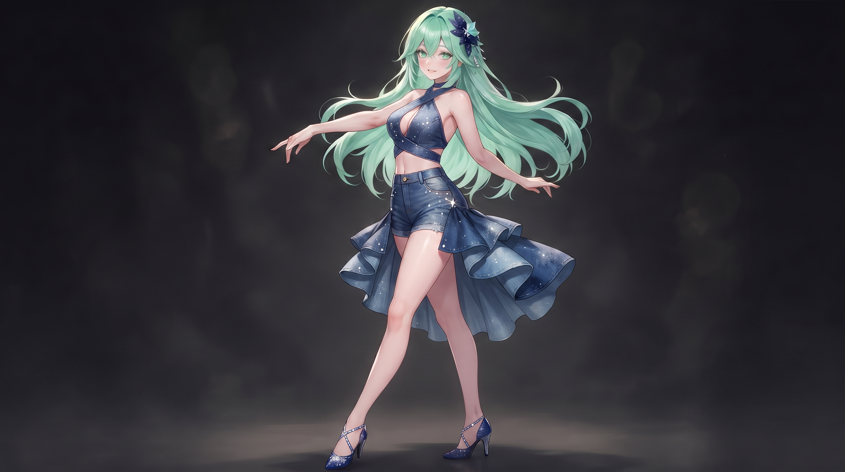 Minty Swimsuit — make me wear a jeans dance clothes