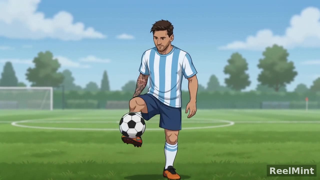 @Messi doing some football skills and saying in the end in japanese "mada mada"